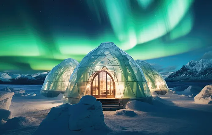 Des igloos givrés