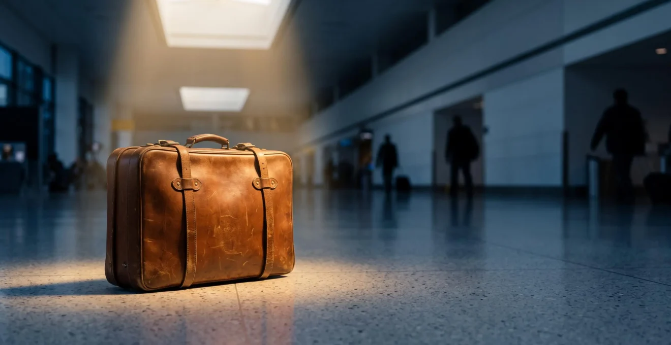 Une valise de voyage éclairée par une lumière protectrice symbolisant une assurance assistance fiable