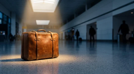 Une valise de voyage éclairée par une lumière protectrice symbolisant une assurance assistance fiable